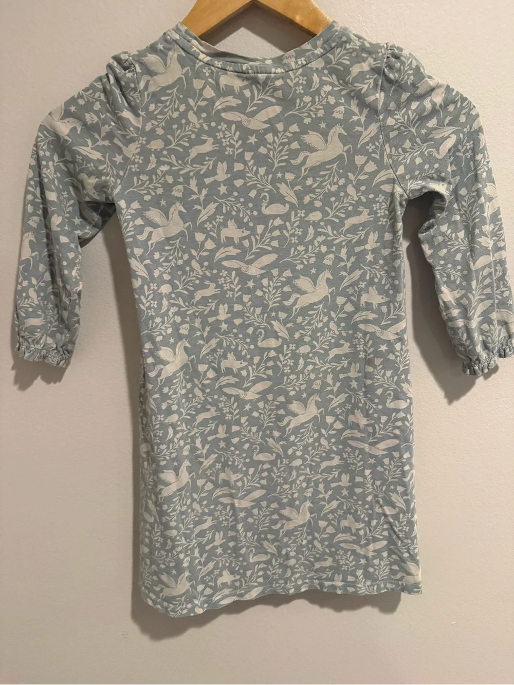 Mini Boden Girls Woodland Pegasus Print Nightgown Sleep Dress Blue 4-5Y